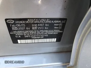 2015 Hyundai Sonata 2.4L SE with VIN 5NPE24AF1FH182149, listed as a Copart auction lot 88495575 with 93,290 mi miles and Salvage Title. Bid and sale history available at carsss.com. Image 12.