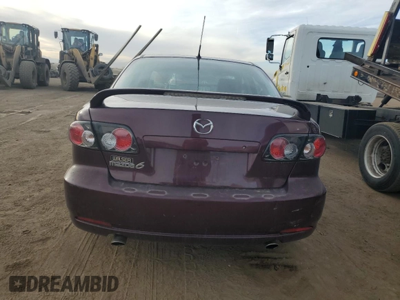 2008 Mazda 6 i Sport VE with VIN 1YVHP80C285M21606, listed as a Copart auction lot 84184734 with 156,097 mi miles and Salvage Title. Bid and sale history available at carsss.com. Image 6.