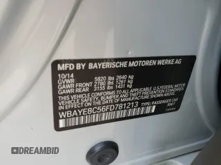 2015 BMW 7 Series 750Li z VIN WBAYE8C56FD781213, wystawiony jako Copart lot #55843955 z przebiegiem 63 899 mil mil oraz Szkoda całkowita • Salvage title. Historia ofert i sprzedaży dostępna na DreamBid. Obrazek 13.