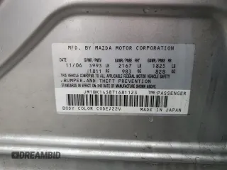 2007 Mazda 3 S Sport with VIN JM1BK143871681123, listed as a Copart auction lot 53554495 with 94,525 mi miles and Salvage Title. Bid and sale history available at DreamBid. Image 15.