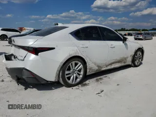 2023 Lexus IS 300 with VIN JTHCA1D27P5125889, listed as a Copart auction lot 50439775 with 2,192 mi miles and Non repairable. Bid and sale history available at DreamBid. Image 3.