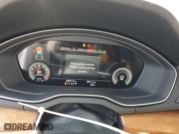 2021 Audi Q5 Prestige with VIN WA1CAAFY9M2053068, listed as a Copart auction lot 61033985 with 48,415 mi miles and Non repairable. Bid and sale history available at DreamBid. Image 9.