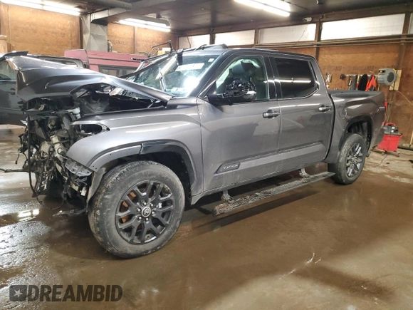 2023 Toyota Tundra Platinum с VIN 5TFNA5DB1PX111511, выставлен на аукционе Copart как лот 43710805 с пробегом Не указан миль и Списание • Salvage title. История ставок и продаж доступна на DreamBid. Изображение 1.