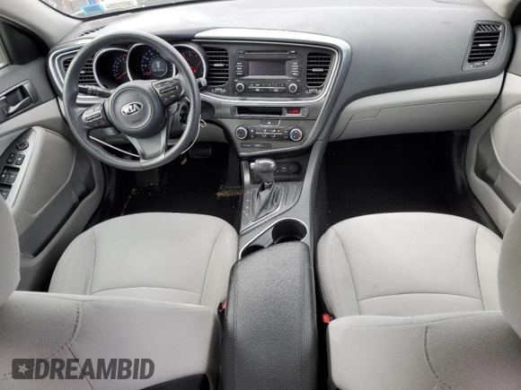 2015 Kia Optima LX with VIN KNAGM4A77F5597792, listed as a Copart auction lot 41701215 with 66,135 mi miles and Salvage Title. Bid and sale history available at carsss.com. Image 8.