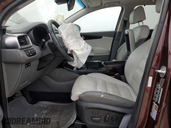 2017 Kia Sorento SXL z VIN 5XYPK4A51HG314269, wystawiony jako Copart lot #42186945 z przebiegiem Nie podano mil oraz Szkoda całkowita • Salvage title. Historia ofert i sprzedaży dostępna na DreamBid. Obrazek 7.