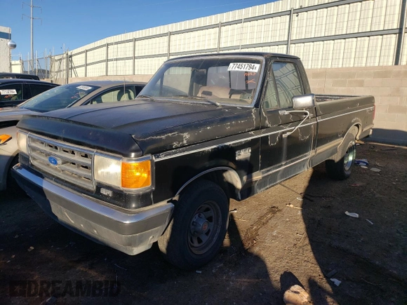 1990 Ford F-150 with VIN 1FTDF15Y7LLA53561, listed as a Copart auction lot 77451794 with 46,622 mi miles and Clean Title. Bid and sale history available at carsss.com. Image 1.