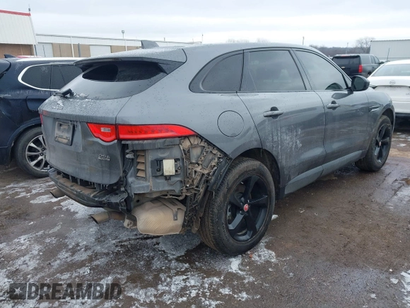 2018 Jaguar F-Pace 25t Prestige with VIN SADCK2FX4JA351050, listed as a IAAI auction lot 41554865 with 107,341 mi miles and . Bid and sale history available at DreamBid. Image 4.