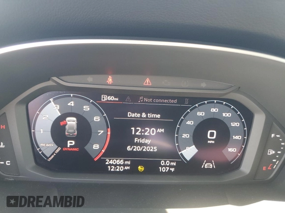 2021 Audi Q3 S line Premium with VIN WA1DECF35M1033074, listed as a Copart auction lot 61259905 with 24,066 mi miles and Salvage title. Bid and sale history available at DreamBid. Image 9.