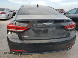 2017 Genesis G80 3.8L with VIN KMHGN4JE6HU189545, listed as a Copart auction lot 76204354 with 0 mi miles and Salvage Title. Bid and sale history available at carsss.com. Image 6.