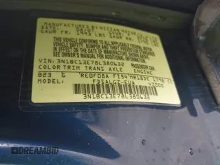 2008 Nissan Versa 1.8 S with VIN 3N1BC13E78L380632, listed as a IAAI auction lot 41562724 with 166,899 mi miles. Bid and sale history available at carsss.com. Image 9.