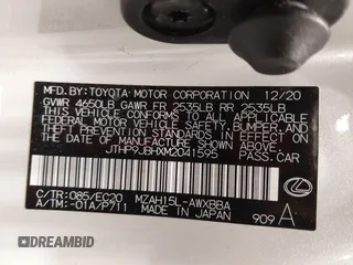 2021 Lexus UX 250h z VIN JTHP9JBHXM2041595, wystawiony jako IAAI lot #41046223 z przebiegiem 27 773 mil mil oraz . Historia ofert i sprzedaży dostępna na DreamBid. Obrazek 9.