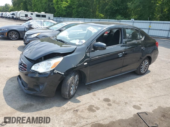 2019 Mitsubishi Mirage ES with VIN ML32F3FJ4KHF08135, listed as a Copart auction lot 59412865 with 89,324 mi miles and Salvage title. Bid and sale history available at DreamBid. Image 1.