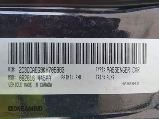 2019 Chrysler 300 Limited with VIN 2C3CCAEG9KH705883, listed as a IAAI auction lot 40022232 with 67,913 mi miles and . Bid and sale history available at DreamBid. Image 9.
