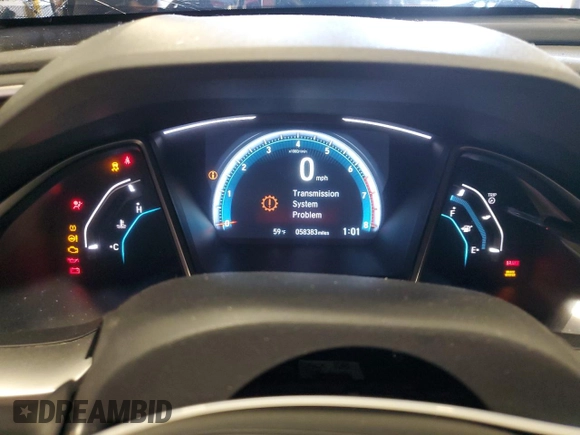 2017 Honda Civic Sedan EX-T with VIN 19XFC1F34HE203114, listed as a Copart auction lot 51485085 with 58,383 mi miles and Salvage Title. Bid and sale history available at carsss.com. Image 9.