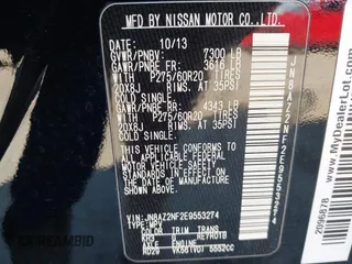 2014 Infiniti QX80 z VIN JN8AZ2NF2E9553274, wystawiony jako IAAI lot #41964242 z przebiegiem 95 667 mil mil oraz . Historia ofert i sprzedaży dostępna na DreamBid. Obrazek 9.