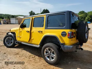 2019 Jeep Wrangler Unlimited Sahara с VIN 1C4HJXEG1KW529732, выставлен на аукционе Copart как лот 59753625 с пробегом 82 954 миль миль и Списание • Salvage title. История ставок и продаж доступна на DreamBid. Изображение 2.
