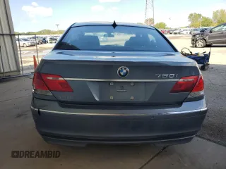 2008 BMW 7 Series 750i with VIN WBAHL83518DT11390, listed as a Copart auction lot 73338484 with Not Provided miles and Salvage Title. Bid and sale history available at DreamBid. Image 6.