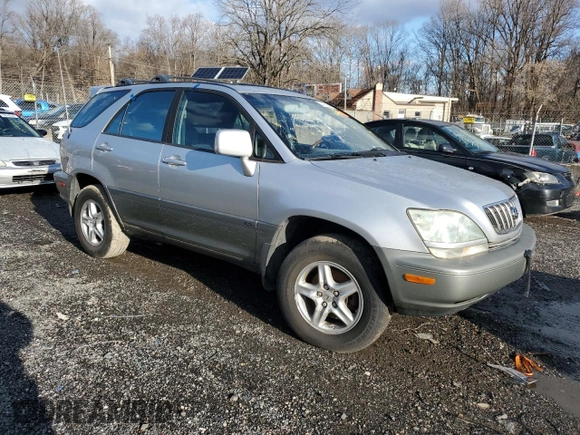 2002 Lexus RX 300 with VIN JTJHF10U620284034, listed as a Copart auction lot 84848444 with 0 mi miles and Salvage Title. Bid and sale history available at carsss.com. Image 4.