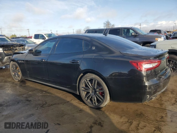 2019 Maserati Quattroporte S with VIN ZAM56YPA3K1333013, listed as a Copart auction lot 54382315 with 57,678 mi miles and Salvage Title. Bid and sale history available at carsss.com. Image 2.