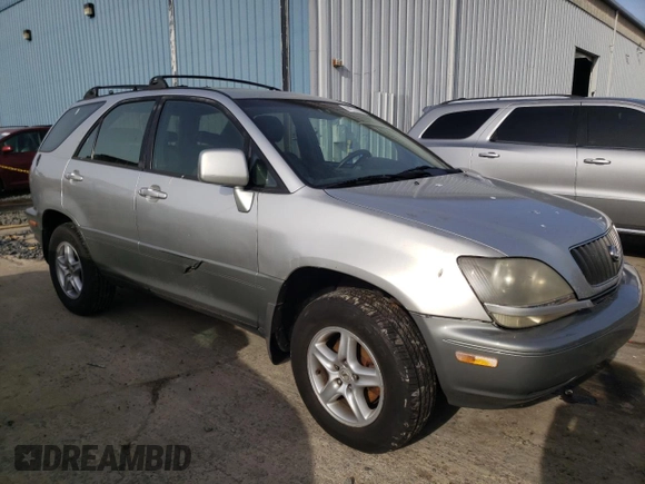 1999 Lexus RX 300 Luxury SUV with VIN JT6HF10U3X0025289, listed as a Copart auction lot 44175635 with 0 mi miles and Salvage Title. Bid and sale history available at carsss.com. Image 4.