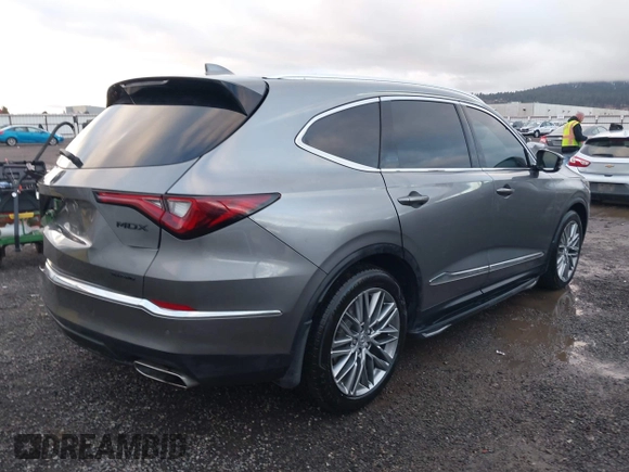 2023 Acura MDX w/Advance Package with VIN 5J8YE1H89PL015997, listed as a IAAI auction lot 41208048 with 18,630 mi miles. Bid and sale history available at carsss.com. Image 4.