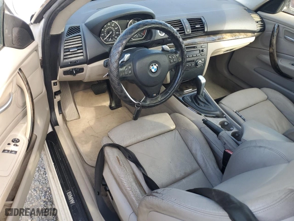 2009 BMW 1 Series 135i with VIN WBAUC73509VK94795, listed as a Copart auction lot 74760544 with 0 mi miles and Salvage Title. Bid and sale history available at carsss.com. Image 8.