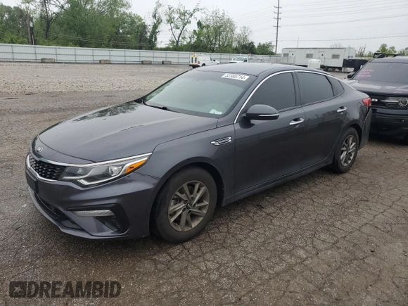 2019 Kia Optima LX with VIN 5XXGT4L37KG324938, listed as a Copart auction lot 52385714 with 110,840 mi miles and Salvage Title. Bid and sale history available at carsss.com. Image 1.