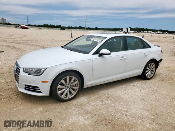 2017 Audi A4 Premium with VIN WAUGNAF41HN019796, listed as a Copart auction lot 58241845 with 56,141 mi miles and Salvage title. Bid and sale history available at DreamBid. Image 1.
