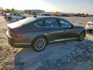 2023 Genesis G80 2.5T with VIN KMTGB4SC4PU185035, listed as a Copart auction lot 52082005 with 45,868 mi miles and Salvage title. Bid and sale history available at DreamBid. Image 3.