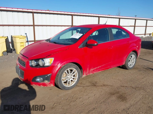 2012 Chevrolet Sonic LT with VIN 1G1JC5SH8C4197923, listed as a IAAI auction lot 42057502 with 222,867 mi miles and . Bid and sale history available at DreamBid. Image 2.