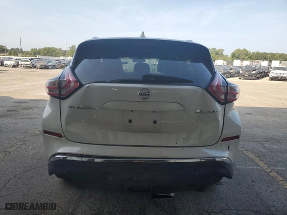 2017 Nissan Murano SL with VIN 5N1AZ2MH2HN122584, listed as a Copart auction lot 68319984 with 103,173 mi miles and Non Repairable. Bid and sale history available at carsss.com. Image 6.