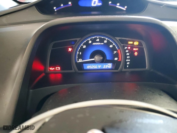 2008 Honda Civic Cpe EX with VIN 2HGFG12878H530117, listed as a Copart auction lot 87653315 with 185,056 mi miles and Salvage Title. Bid and sale history available at carsss.com. Image 9.