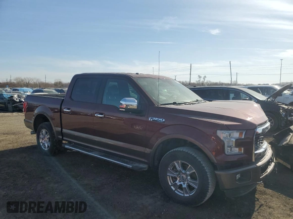 2015 Ford F-150 XLT with VIN 1FTEW1EF5FKD43164, listed as a Copart auction lot 48677185 with 90,823 mi miles and Salvage Title. Bid and sale history available at carsss.com. Image 4.