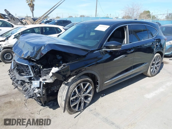 2022 Acura MDX w/Technology Package with VIN 5J8YD9H43NL001430, listed as a IAAI auction lot 41653698 with 41,751 mi miles. Bid and sale history available at carsss.com. Image 2.