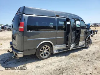 2014 GMC Savana Cargo Van Upfitter with VIN 1GDS7DC48E1164054, listed as a Copart auction lot 52157884 with 0 mi miles and Salvage Title. Bid and sale history available at carsss.com. Image 3.
