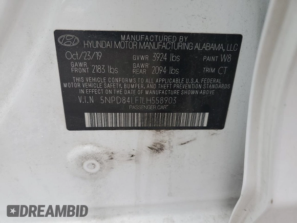 2020 Hyundai Elantra SEL z VIN 5NPD84LF1LH558903, wystawiony jako Copart lot #54939525 z przebiegiem 103 216 mil mil oraz Szkoda całkowita • Salvage title. Historia ofert i sprzedaży dostępna na DreamBid. Obrazek 12.