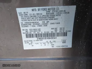 2019 Ford Flex SEL with VIN 2FMGK5C81KBA30564, listed as a IAAI auction lot 41406346 with 48,506 mi miles. Bid and sale history available at carsss.com. Image 9.