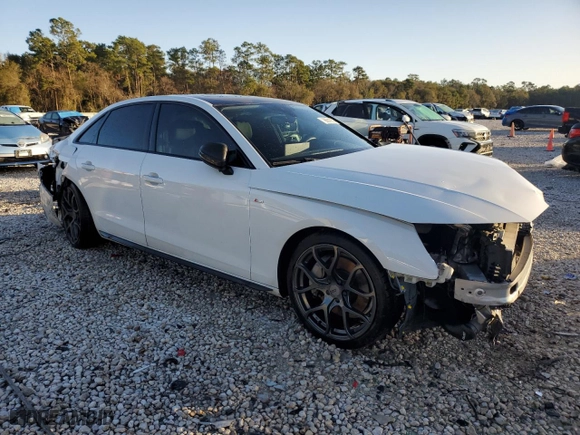 2022 Audi A4 Sedan S line Premium Plus with VIN WAUEAAF48NA008266, listed as a Copart auction lot 86819614 with 0 mi miles and Salvage Title. Bid and sale history available at carsss.com. Image 4.