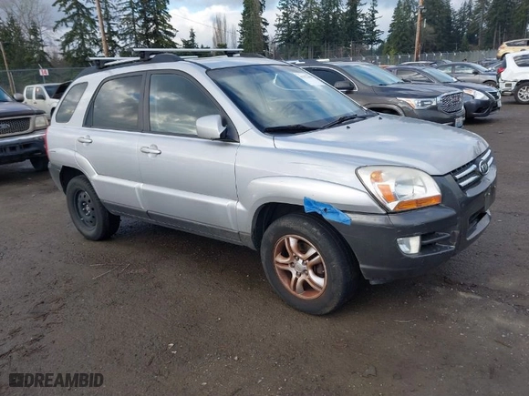2006 Kia Sportage LX with VIN KNDJF723767193721, listed as a IAAI auction lot 41372486 with 225,510 mi miles. Bid and sale history available at carsss.com. Image 1.