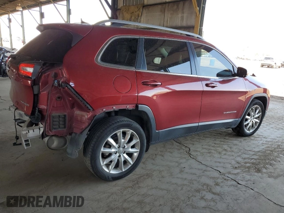 2016 Jeep Cherokee Limited with VIN 1C4PJLDB3GW229689, listed as a Copart auction lot 54898645 with 145,861 mi miles and Salvage title. Bid and sale history available at DreamBid. Image 3.