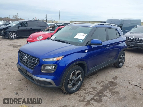 2021 Hyundai Venue Denim with VIN KMHRC8A35MU103768, listed as a IAAI auction lot 41363547 with 66,618 mi miles and . Bid and sale history available at DreamBid. Image 2.