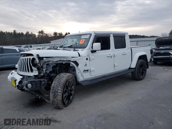 2022 Jeep Gladiator Overland with VIN 1C6HJTFG0NL139242, listed as a Copart auction lot 85191674 with 21,230 mi miles and Salvage title. Bid and sale history available at DreamBid. Image 1.