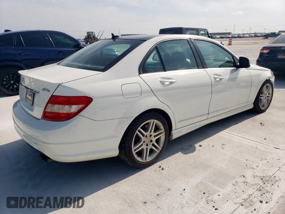 2009 Mercedes-Benz C 350 Sport with VIN WDDGF56X69R056988, listed as a Copart auction lot 58310825 with 153,579 mi miles and Salvage title. Bid and sale history available at DreamBid. Image 3.