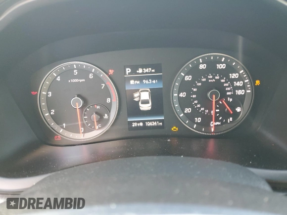 2018 Hyundai Sonata Sport Plus with VIN 5NPE34AF3JH706889, listed as a Copart auction lot 86992264 with 104,341 mi miles and Salvage Title. Bid and sale history available at DreamBid. Image 9.