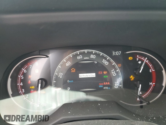 2025 Toyota RAV4 LE with VIN 2T3K1RFV7SC308764, listed as a Copart auction lot 43246705 with 498 mi miles and Salvage Title. Bid and sale history available at carsss.com. Image 9.