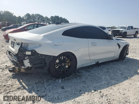 2022 BMW M4 Competition xDrive with VIN WBS43AZ01NCK23924, listed as a Copart auction lot 70023244 with 12,676 mi miles and Salvage Title. Bid and sale history available at carsss.com. Image 3.