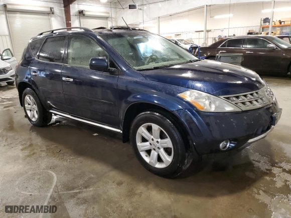 2006 Nissan Murano SL with VIN JN8AZ08W46W527956, listed as a Copart auction lot 52167915 with 190,495 mi miles and Salvage Title. Bid and sale history available at carsss.com. Image 4.