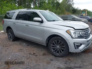 2019 Ford Expedition Max Limited with VIN 1FMJK1KT4KEA58660, listed as a IAAI auction lot 41937220 with 167,729 mi miles and . Bid and sale history available at DreamBid. Image 1.