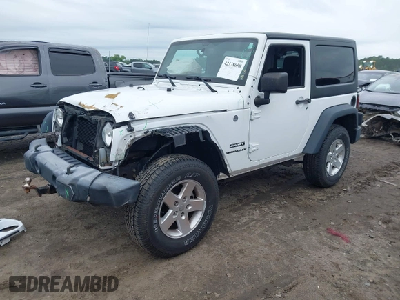 2017 Jeep Wrangler Sport with VIN 1C4AJWAG9HL611476, listed as a IAAI auction lot 42378058 with 83,738 mi miles and . Bid and sale history available at DreamBid. Image 2.
