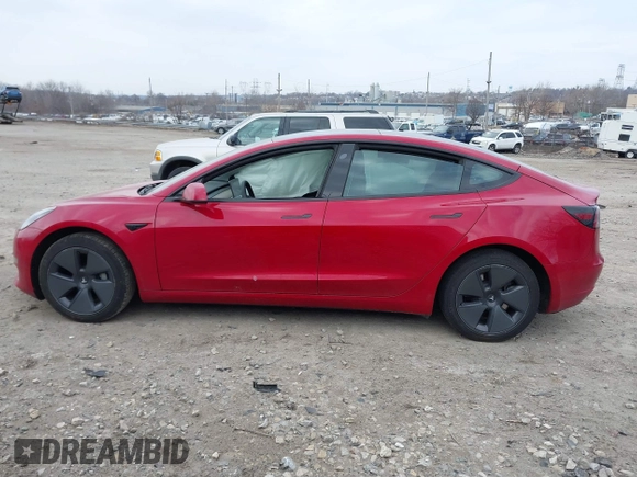2022 Tesla Model 3 with VIN 5YJ3E1EA3NF333128, listed as a IAAI auction lot 41719743 with Not Provided miles. Bid and sale history available at carsss.com. Image 13.